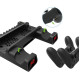 PS4 & PS5 Cooling Stand with Dual Controller Charging Dock – Multi-Function Gaming Console Organizer