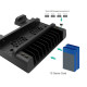 PS4 & PS5 Cooling Stand with Dual Controller Charging Dock – Multi-Function Gaming Console Organizer
