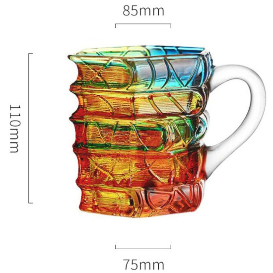 Sip in Style – Artistic Book Stack Glass Coffee & Tea Mug