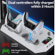 PS4 & PS5 Cooling Stand with Dual Controller Charging Dock – Multi-Function Gaming Console Organizer