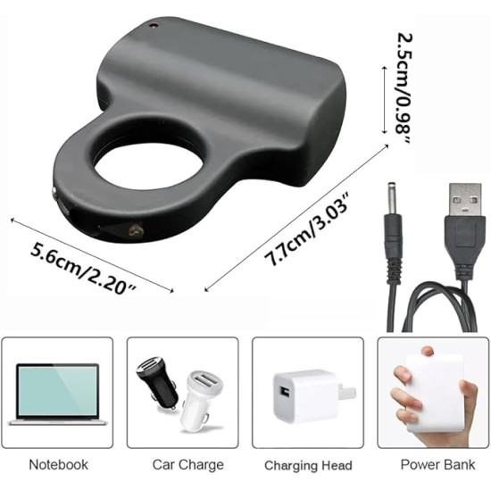 Stay Protected Anywhere – Rechargeable Knuckle-Grip Personal Safety Stun / Taser Device 