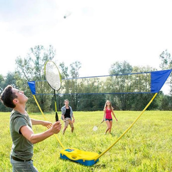 Play Badminton Anywhere – Portable Badminton Net Set with Rackets & Shuttlecocks