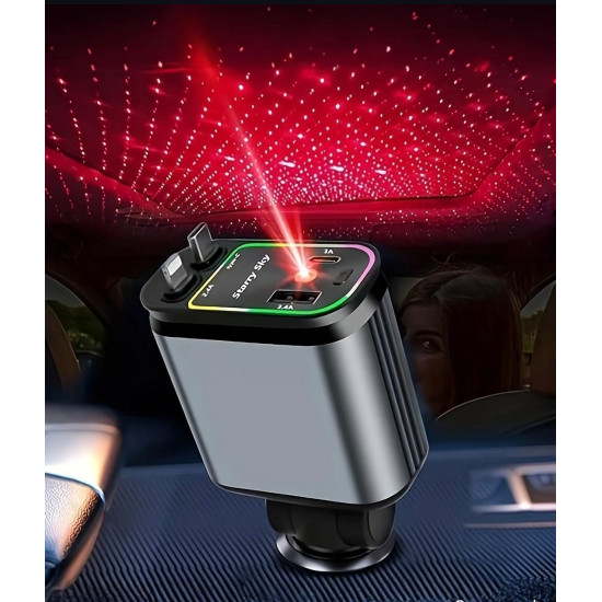 Vehicle 4n1 Retractable Charger Stary Edition