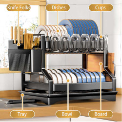 MODERN 2 TIER DISH DRYING RACK
