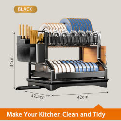 MODERN 2 TIER DISH DRYING RACK