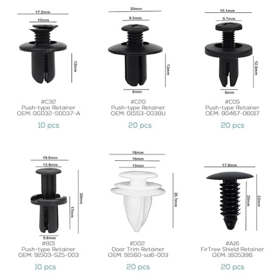 Fix Loose Bumpers & Panels Fast – 105PCS Car Retainer Clip Kit with Removal Tool