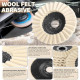 125mm Wool Felt Flap Polishing Disc for Angle Grinder – Mirror Finish Buffer Wheel for Car, Glass, Jewelry & Metal