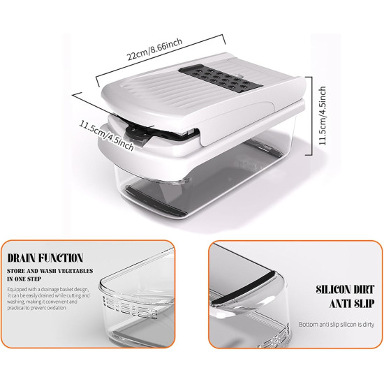 15-in-1 Vegetable Chopper & Mandoline Slicer | Kitchen Food Dicer