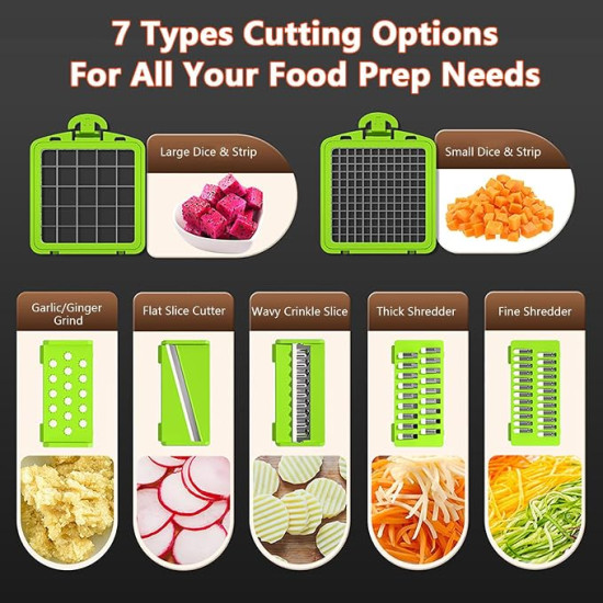 15-in-1 Vegetable Chopper & Mandoline Slicer | Kitchen Food Dicer