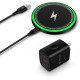 15W Fast Wireless Charger Pad  – Qi Charging Station with Power Adapter