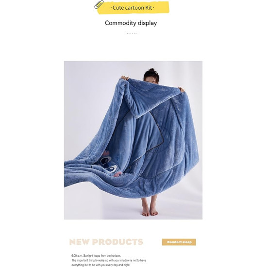 Hello Kitty & Stitch 2 in 1 Blanket and Pillow