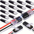 2-Pin Quick Connector Clips – Locking Buckle Snap-On Wire Connectors for DIY Lighting & Low Voltage Projects (10 Pcs)