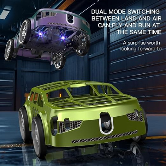 The Car That Flies – 2-in-1 Air-Ground RC Drone Car with Colorful LED Lights