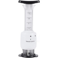 2-in-1 Professional Meat Sauce Injector – Stainless Steel Needle Blade Meat Tenderizer for Steak, Chicken, Beef, Pork & BBQ
