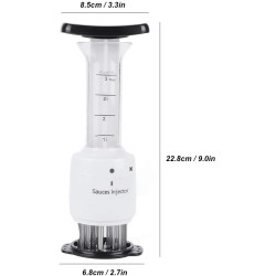 2-in-1 Professional Meat Sauce Injector – Stainless Steel Needle Blade Meat Tenderizer for Steak, Chicken, Beef, Pork & BBQ