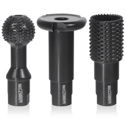 3 PCS Upgraded Wood Grinder Ball Gouge with 5/8-11 Thread for 4 1/2 and 5 Inch Angle Grinder Attachments
