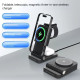 3-in-1 Fast Wireless Charging Station for iPhone, Samsung, Apple Watch & Earbuds – Wireless Charger Stand
