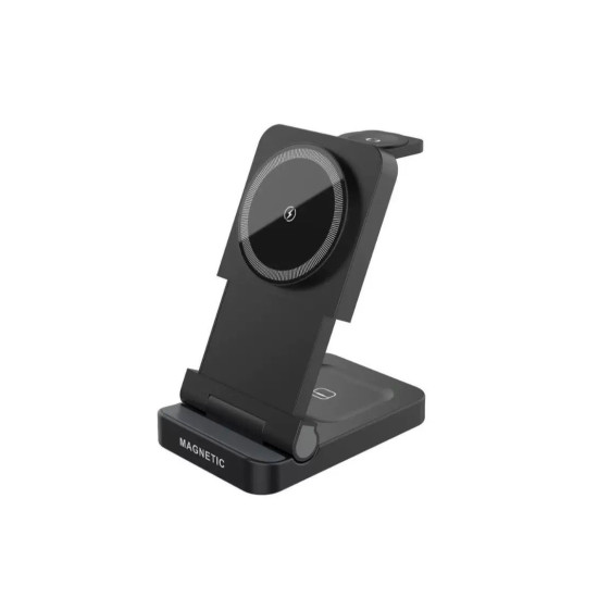 3-in-1 Fast Wireless Charging Station for iPhone, Samsung, Apple Watch & Earbuds – Wireless Charger Stand
