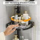Maximize Your Shower Space And Keep Your Bathroom Organized – 4-Tier Adjustable Rotating Corner Shower Caddy