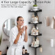 Maximize Your Shower Space And Keep Your Bathroom Organized – 4-Tier Adjustable Rotating Corner Shower Caddy