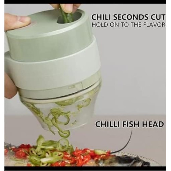 4 in 1 Handheld Electric Vegetable Cutter 4 in 1 Handheld Electric Vegetable Cutter