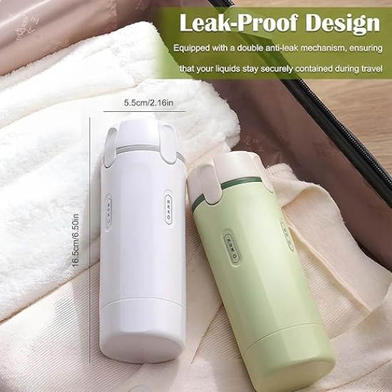 Travel Light & Stay Organized – 4-in-1 Leakproof Travel Bottle Dispenser
