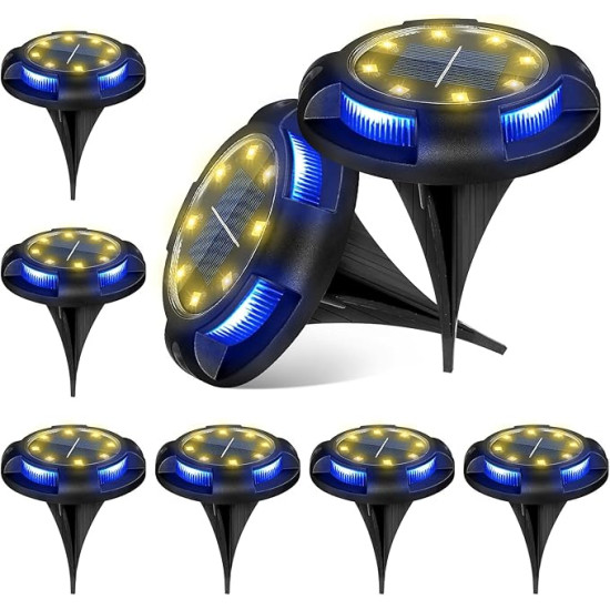 4-Pack Solar Garden Lights Outdoor Waterproof IP65 – Warm White LED Pathway & Yard Lights 