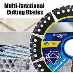 4.5 Inch Diamond Multi-Purpose Cutting Disc for Angle Grinder – Ultra Thin Diamond Saw Blade for Tile, Stone, Brick, Concrete & Metal