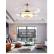 42" Smart Bluetooth Ceiling Fan with Retractable LED Lights, Remote Control & Music Speaker