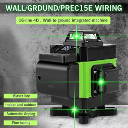 Professional Accuracy Made Easy – 4D Self-Levelling Laser Level With Tripod ( 8 or 12 lines options, No Automatic Rotation)