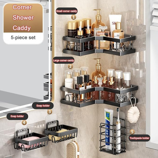 5-piece Shower Organizer Shelves