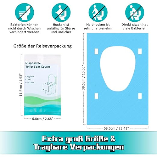 10 Pack Disposable Toilet Seat Covers