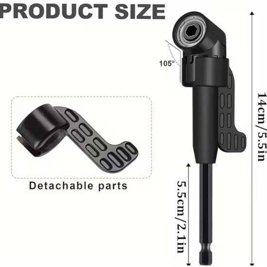 Reach Tight Spaces with Ease – 6PCS Right-Angle Drill Attachment Set