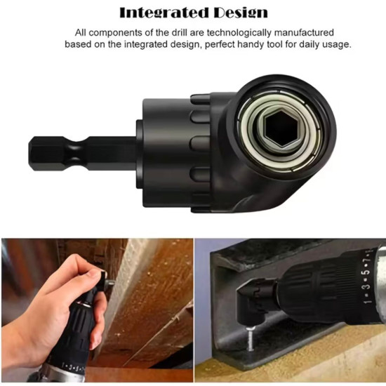 Reach Tight Spaces with Ease – 6PCS Right-Angle Drill Attachment Set