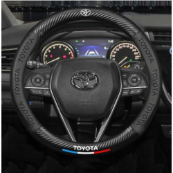 Upgrade Your Grip & Style – Carbon Fiber Leather Steering Wheel Cover