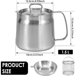 Frying Pot (with strainer & lid) - 2L Frying Pot (with strainer & lid) - 2L