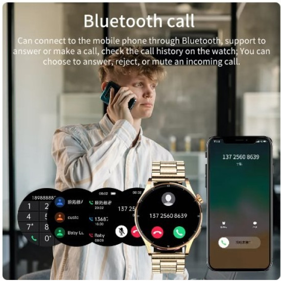 Gold Luxury Lige Smart Watch