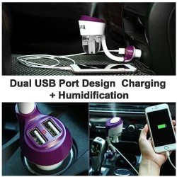 Mini Car Oil Diffuser with Dual USB Charger Adapter,