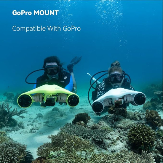 ASIWO Underwater Sea Scooter with Dual Motors & Action Camera Mount – 40M Waterproof for Diving, Snorkeling & Swimming
