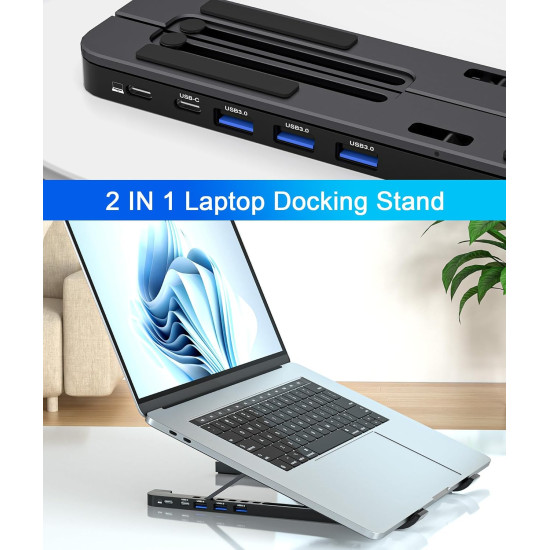 Adjustable Foldable Laptop Stand – Portable Ergonomic Laptop Riser for Desk, Office, Home & Travel