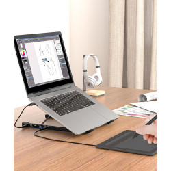 Adjustable Foldable Laptop Stand – Portable Ergonomic Laptop Riser for Desk, Office, Home & Travel