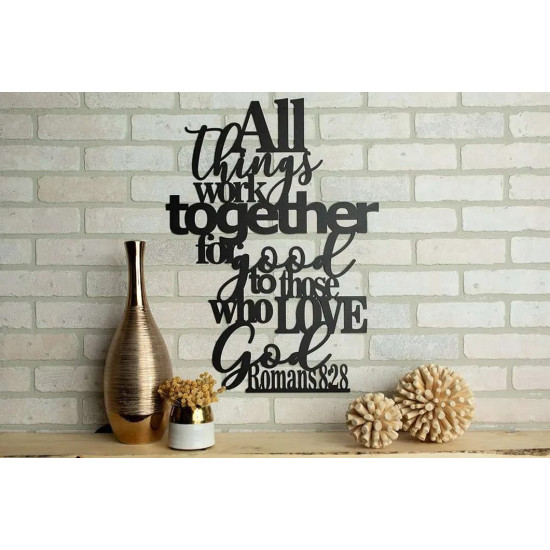 All Things Work Metal Wall Art Decor