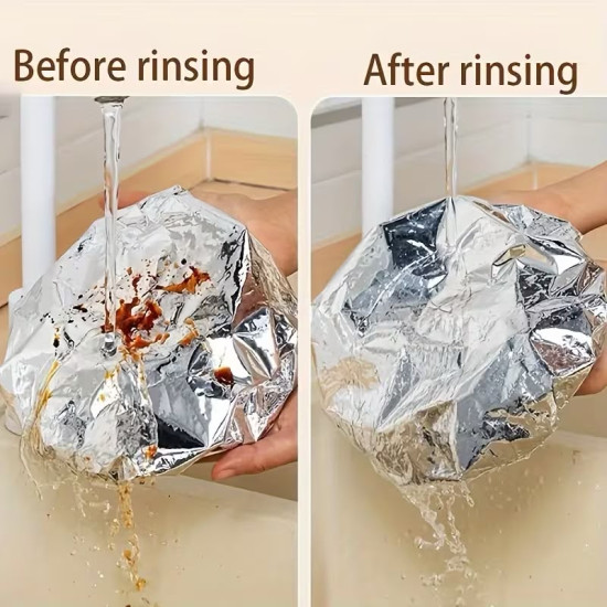 50 pcs Aluminum Foil Food Cover – Heat Insulation & Fresh-Keeping Table Cover for Kitchen and Dining Use