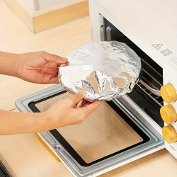 50 pcs Aluminum Foil Food Cover – Heat Insulation & Fresh-Keeping Table Cover for Kitchen and Dining Use