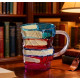 Artistic Book Stack Glass Coffee / Tea Mug
