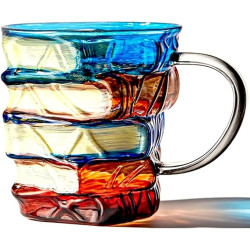 Artistic Book Stack Glass Coffee / Tea Mug