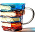 Artistic Book Stack Glass Coffee / Tea Mug
