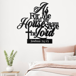 As For Me and My House Metal Wall Art Decor