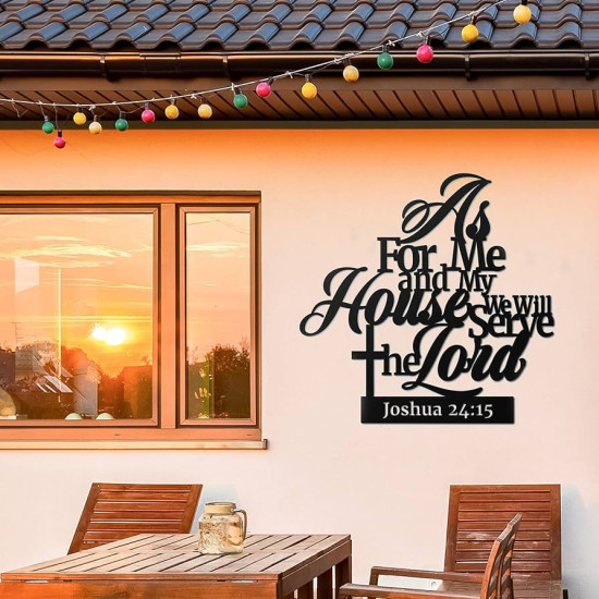 As For Me and My House Metal Wall Art Decor As For Me and My House Metal Wall Art Decor