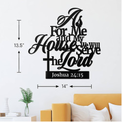 As For Me and My House Metal Wall Art Decor